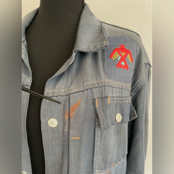 Vintage 60s 70s Ranchcraft Denim Jacket One of a Kind with Patches - Picture 11 of 13